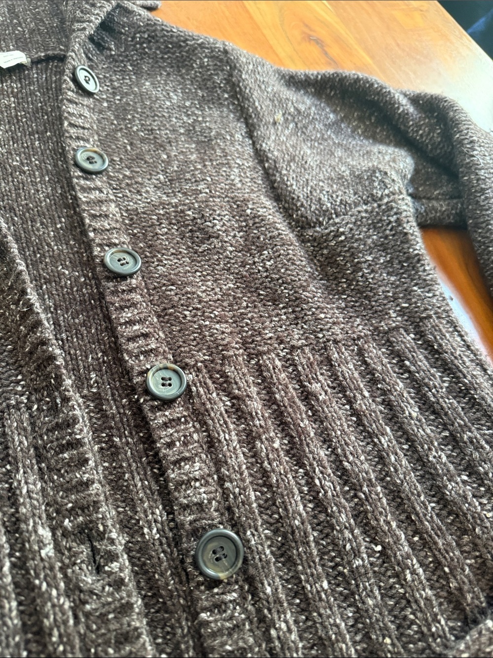 J. Crew Brown Hooded Button-Front Knit Cardigan with Belt - Picture 3 of 12